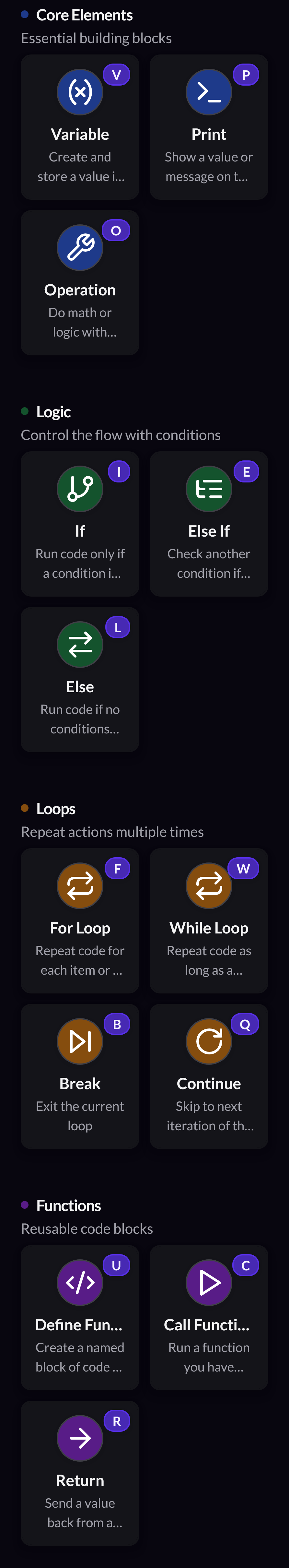 Rich Node Library